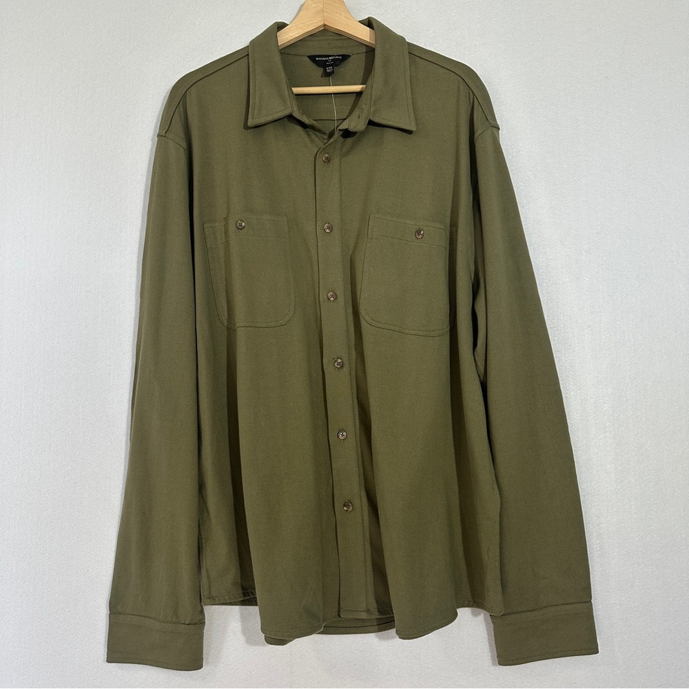 NEW Banana‎ Republic Slim Fit Olive Green Casual Shirt